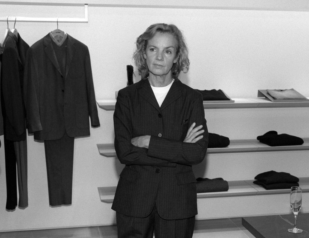 Jil Sander in ihrem „Flagshipstore“ in Hamburg 1997