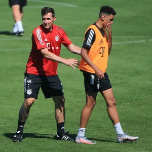 Klose und Musiala beim Bayern-Training