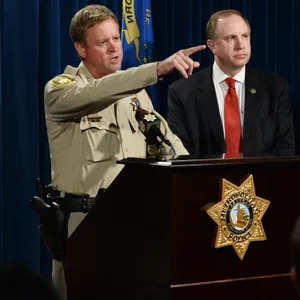 Kevin McMahill, der Sheriff von Las Vegas, bei einer Pressekonferenz