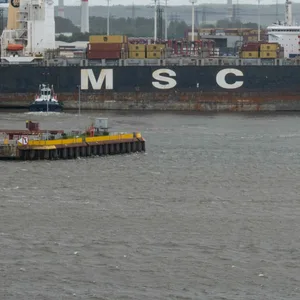 Ein MSC-Schiff liegt am HHLA-Containerterminal Burchardkai im Hamburger Hafen. (Symbolbild)