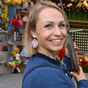 Magdalena Neuner beim Erdinger Volksfest im August