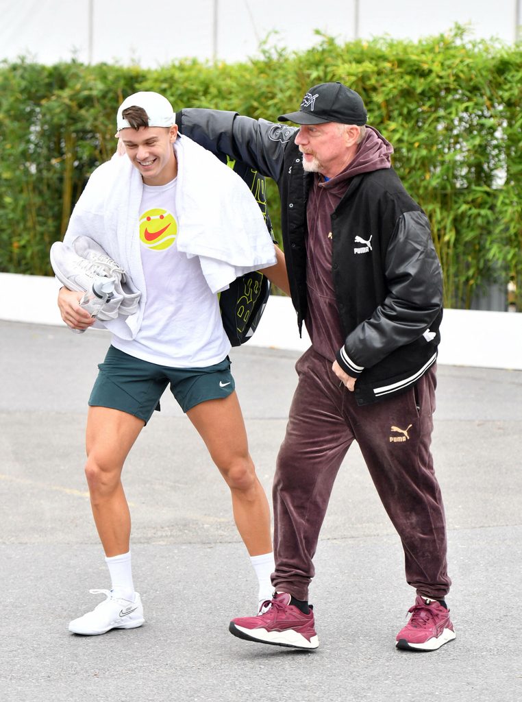 Holger Rune und Boris Becker beim Masters-Turnier in Paris