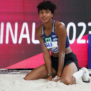 Malaika Mihambo bei den deutschen Meisterschaften im Sommer