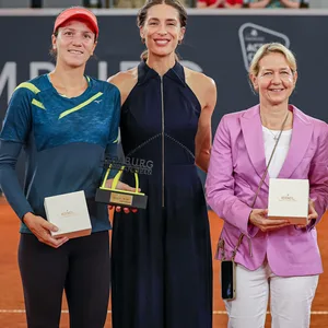 Anna Danilina, Andrea Petkovic, Sandra Reichel und Alexandra Canova beim WTA am Rothenbaum