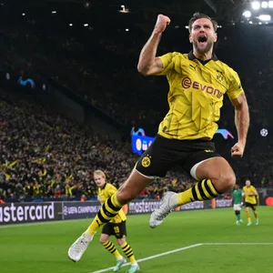 Niclas Füllkrug (BVB) bejubelt Tor gegen Newcastle United