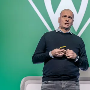 Klaus Filbry auf der Versammlung des SV Werder Bremens