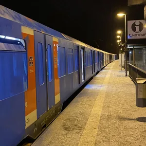 HSV Fans besprühen S-Bahn mit Vereinsfarben