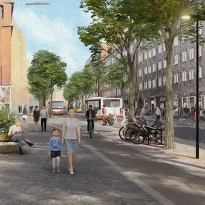 Eine Visualisierung zeigt die Steinstraße, wie sie ab 2025 aussehen soll.
