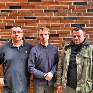 Die HHLA-Konzernbetriebsräte Jens Paasch, Kilian Stieber und Christian Baranowski (v.l.)