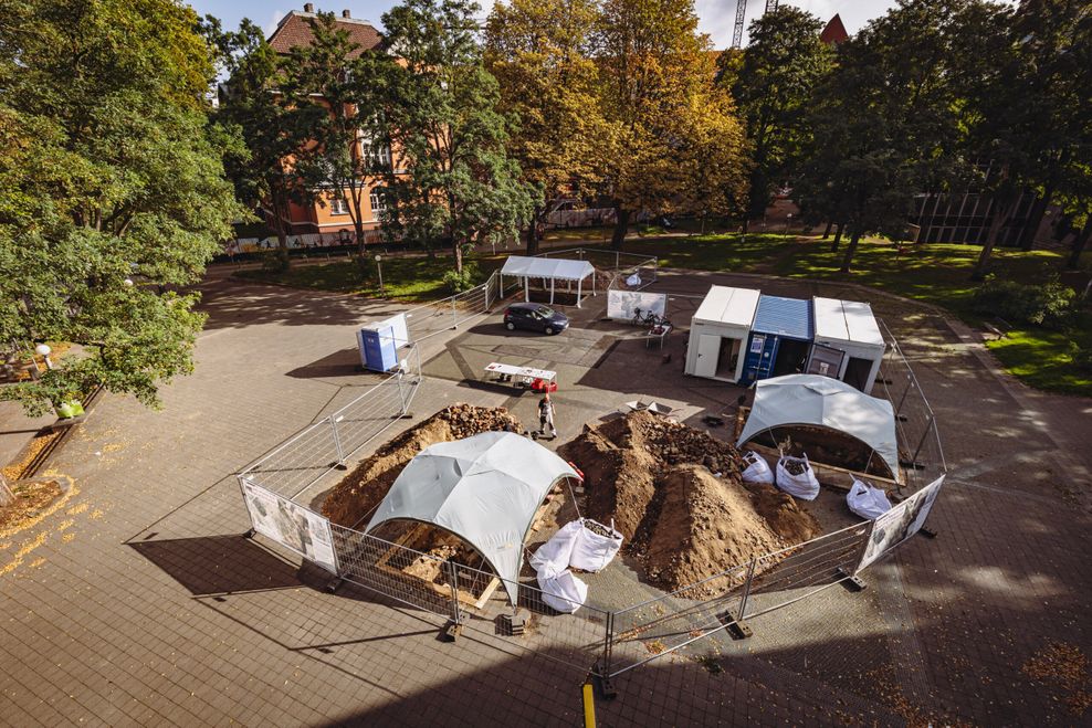 Ausgrabungen der Bornplatzsynagoge