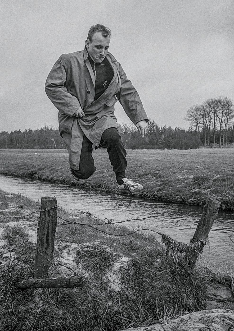 Uwe Seeler im Trainingslager in Hollenstedt