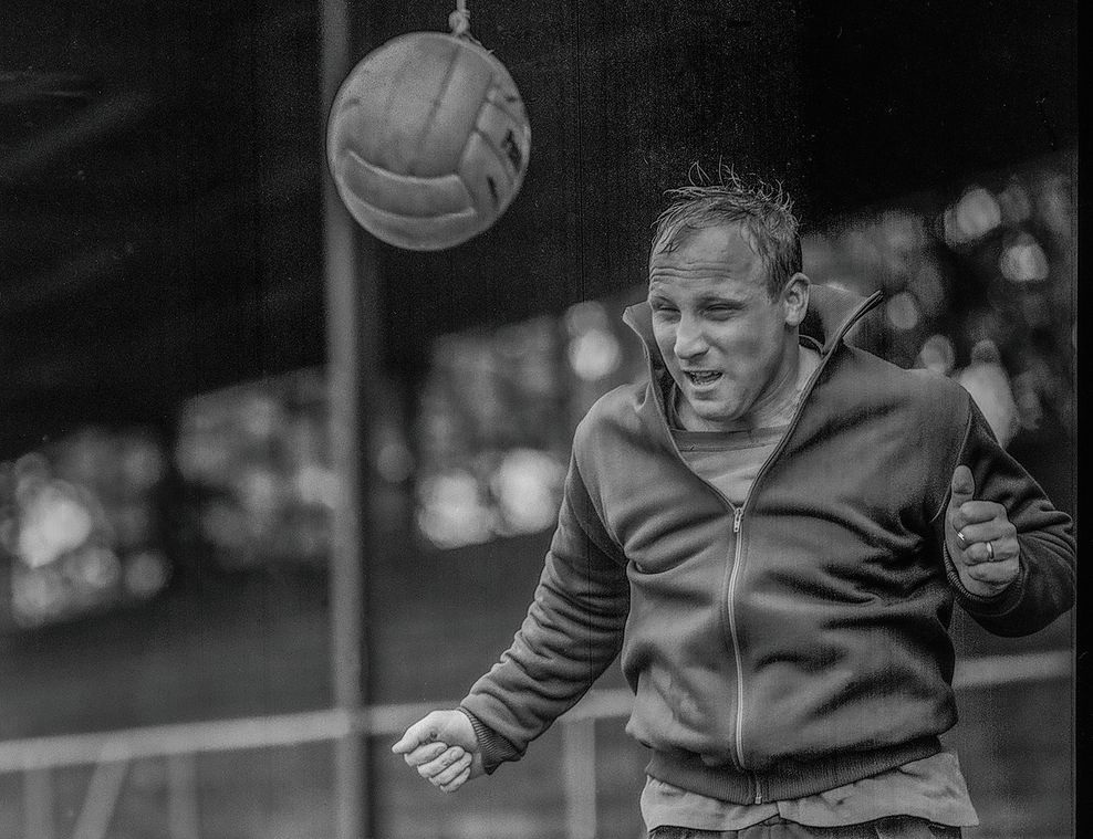Uwe Seeler auf dem Traningsplatz