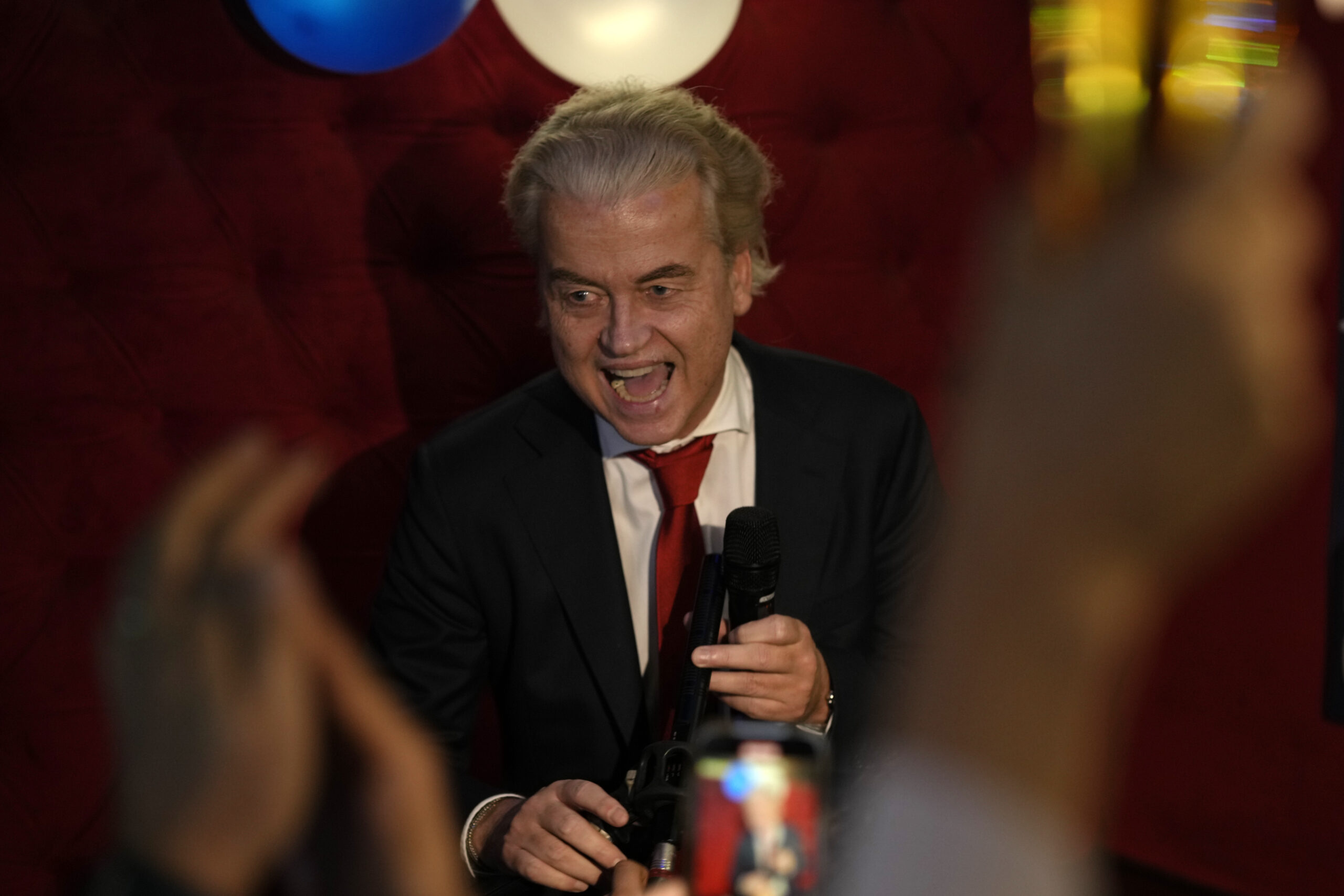 Der niederländische Rechtspopulist Geert Wilders, Vorsitzender der Partei für die Freiheit (PVV).
