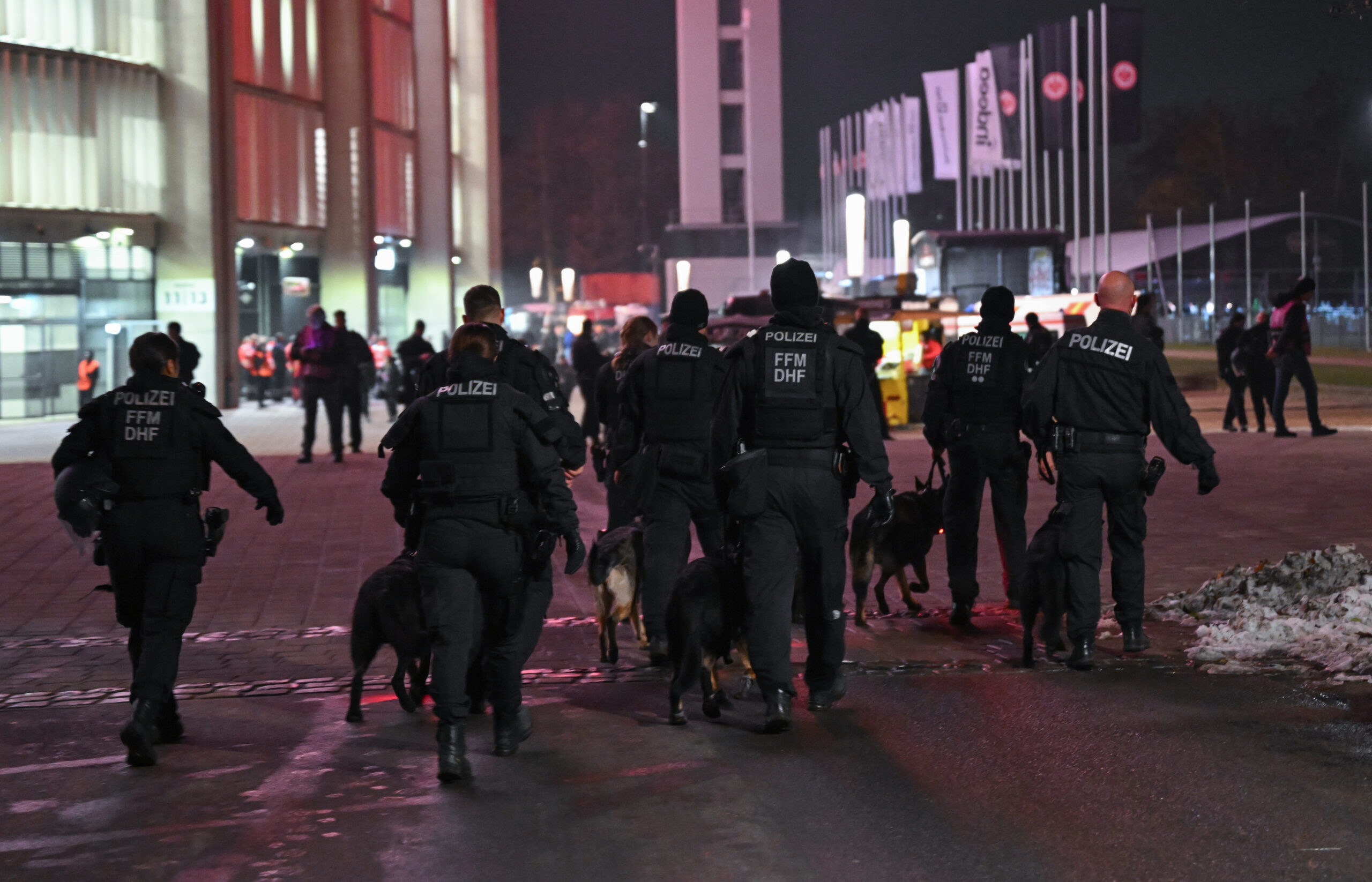 Polizei am Frankfurter Stadion