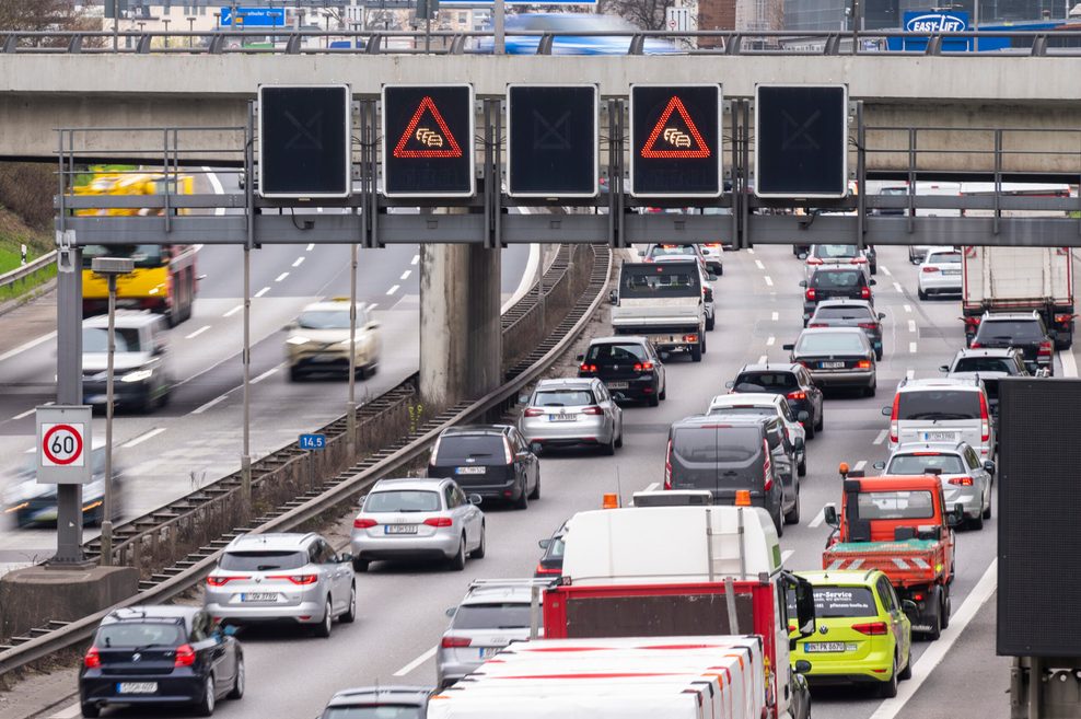Stau auf einer Autobahn