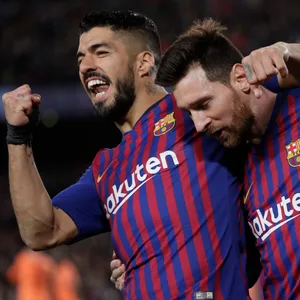 uis Suarez und Lionel Messi (FC Barcelona)