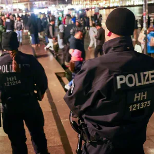 Hamburger Polizeikräfte am Silvesterabend im Einsatz (Symbolbild).