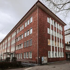 In diesem Gebäudekomplex an der Straße Beltgens Garten in Hamm bringt Fördern&Wohnen Geflüchtete unter.