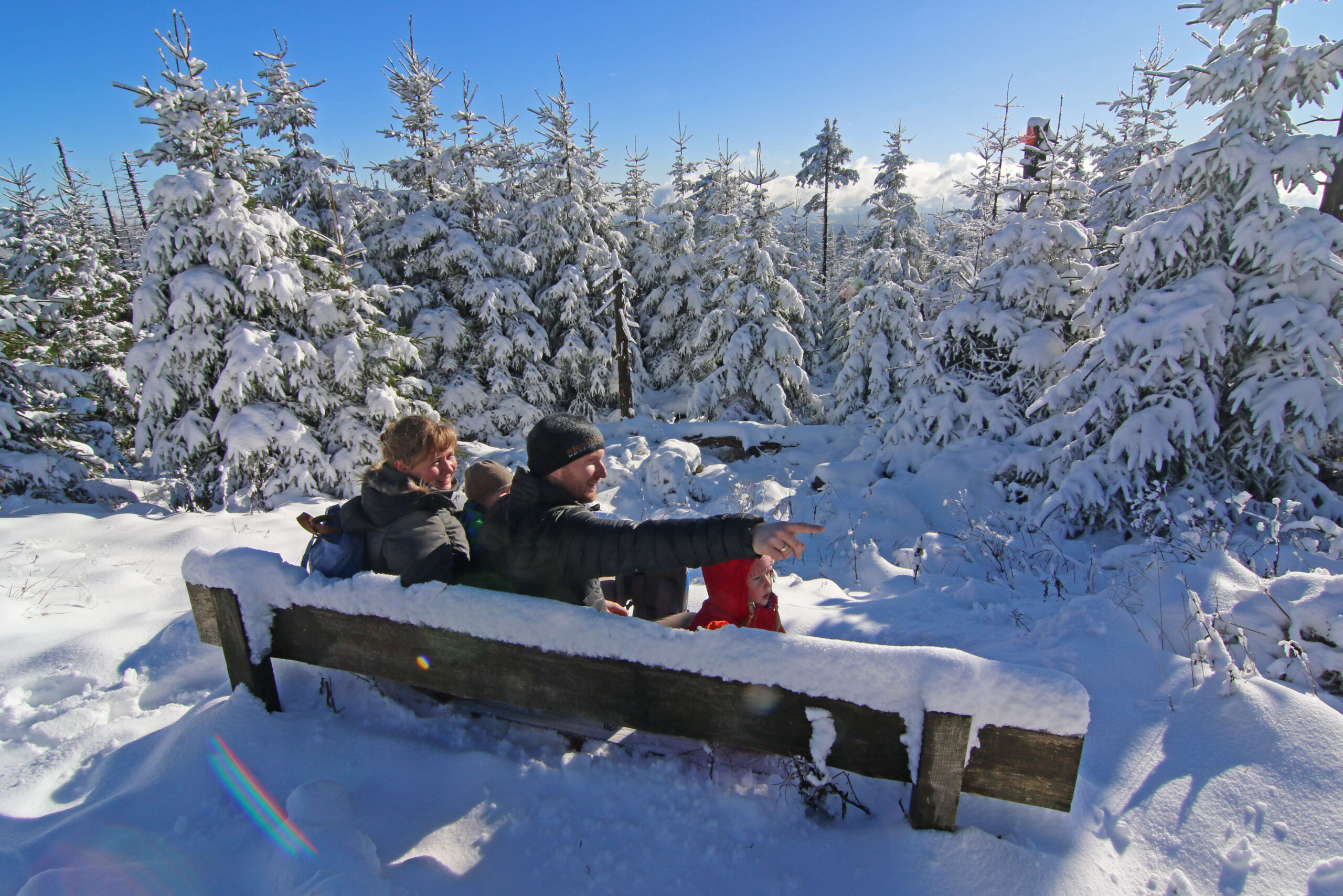 Winterwanderer im Harz