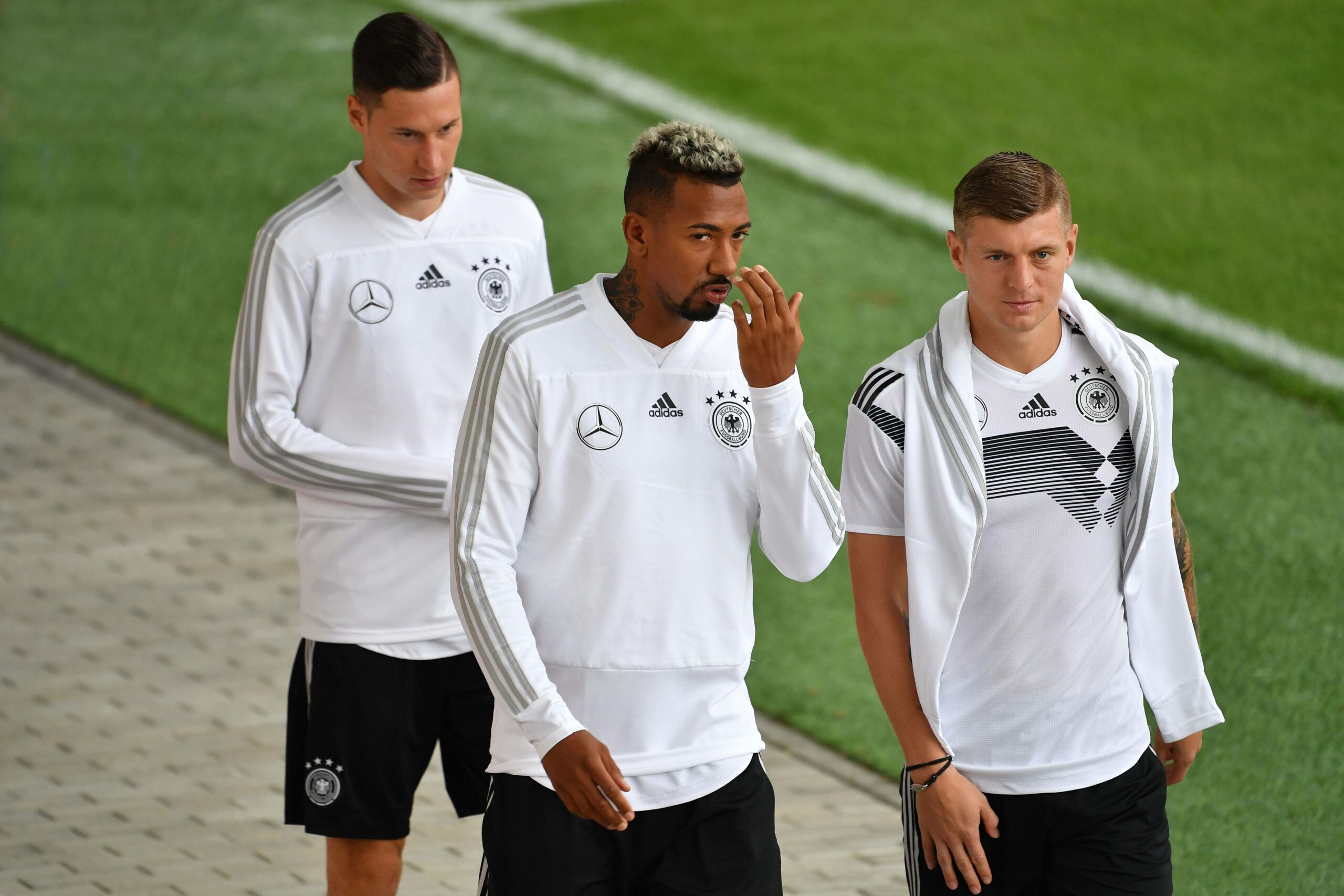 Julian Draxler, Jerome Boateng und Toni Kroos im DFB-Training