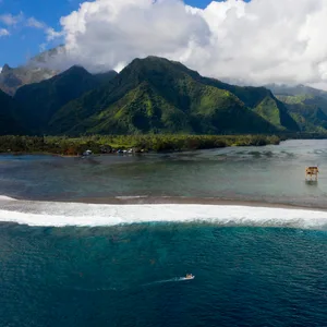 Luftaufnahme von Teahupoo