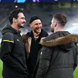 Shkodran Mustafi (r.) wurde 2014 mit Mats Hummels (l.) und Benedikt Höwedes Weltmeister.