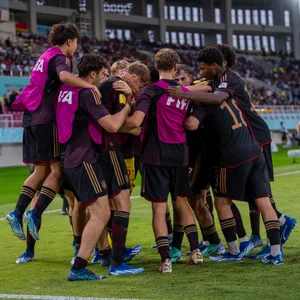 Die deutsche U17-Nationalmannschaft jubelt