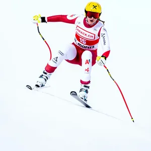 Nina Ortlieb beim Training in St. Moritz