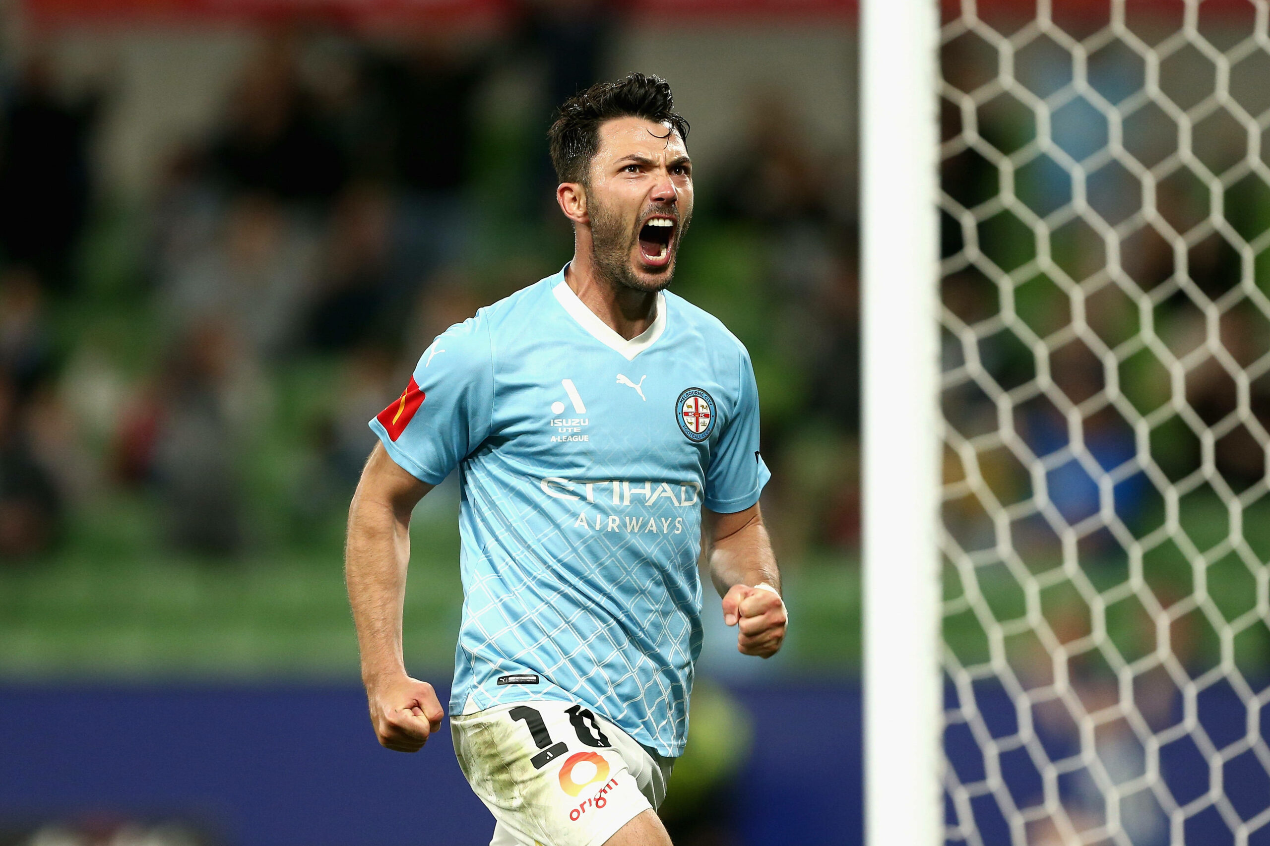 Tolgay Arslan bejubelt ein Tor für Melbourne City