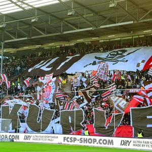 Die Südkurve im Millerntorstadion des FC St. Pauli