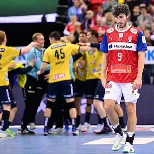 Jacob Lassen (HSVH) nach der Niederlage gegen die Rhein-Neckar Löwen