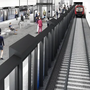So soll die U5-Haltestelle City Nord einmal aussehen.