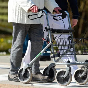 Seniorin mit Rollator in St. Georg überfallen. Täter stießen sie zu Boden und raubten ihre Handtasche.