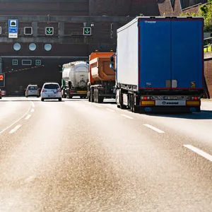 Die Einfahrt zum Elbtunnel