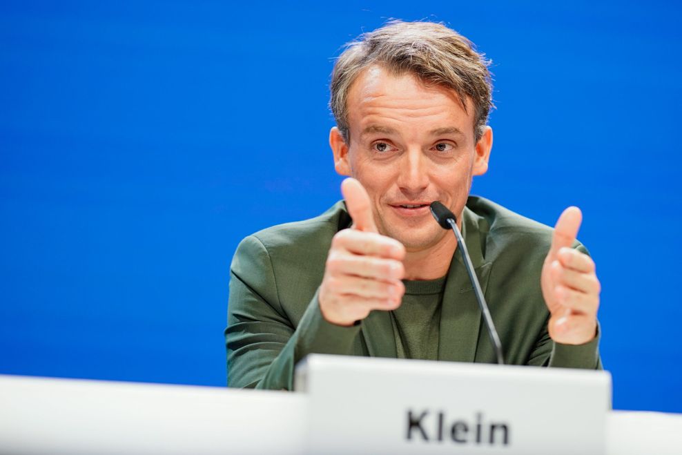 Christian Klein, Vorstandschef des Softwarekonzerns SAP während der Bilanzpressekonferenz.