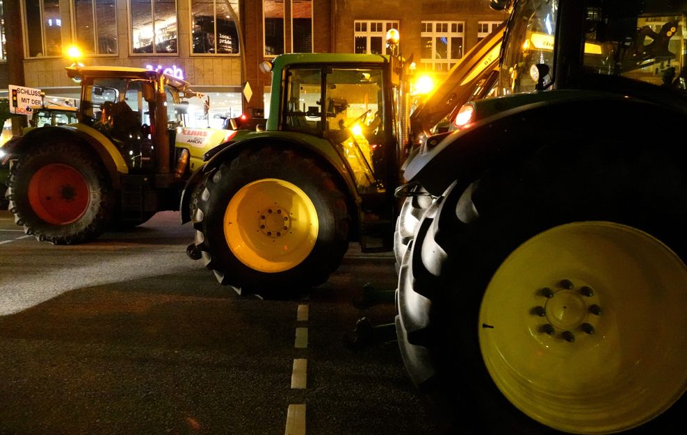 Trecker-Demo am Gänsemarkt