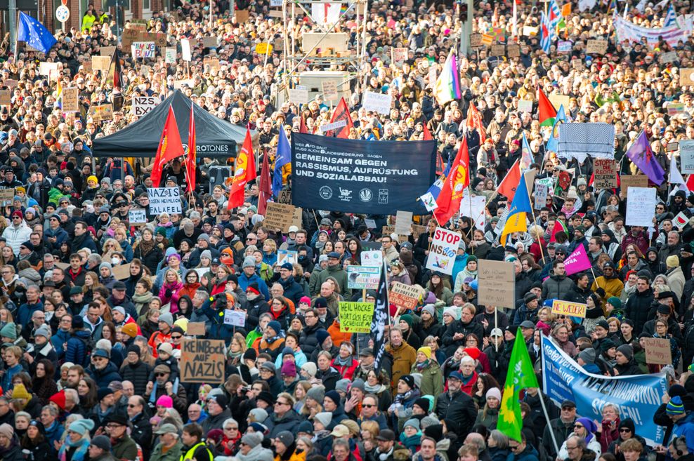 Demo gegen AfD und Rechtsextremismus Hamburg