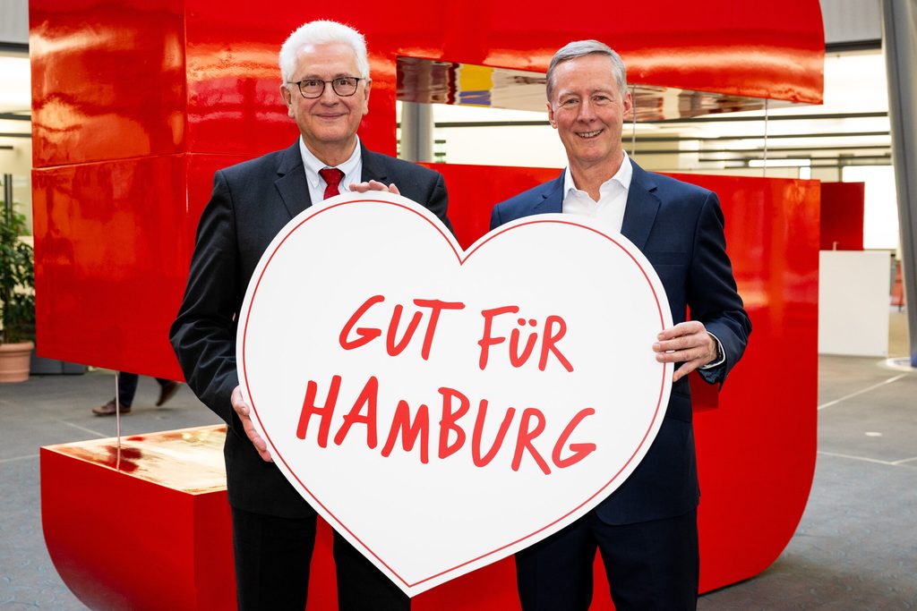 Haspa Vorstandssprecher Vogelsang und Alexander Röder