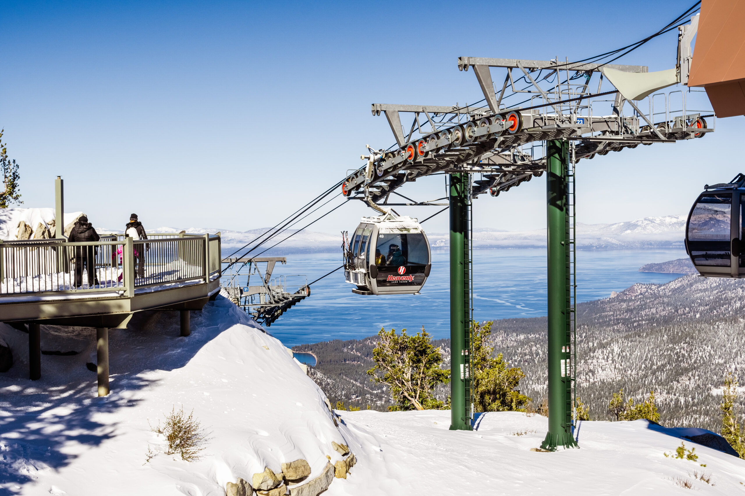 Gondeln im Heavenly Mountain Skiresort in South Lake Tahoe