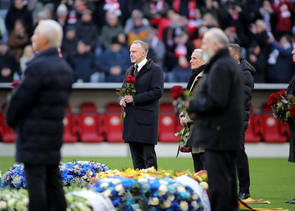 Karl-Heinz Rummenigge auf der Trauerfeier zu ehren von dem Kaiser