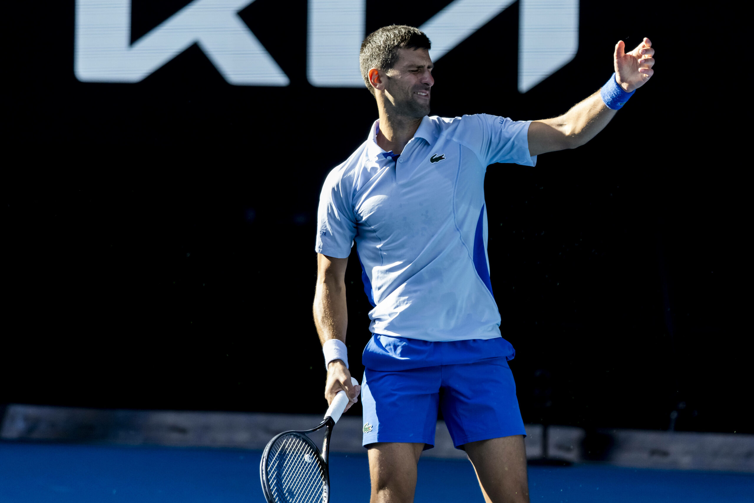 Novak Djokovic haderte mit der eigenen Leistung.