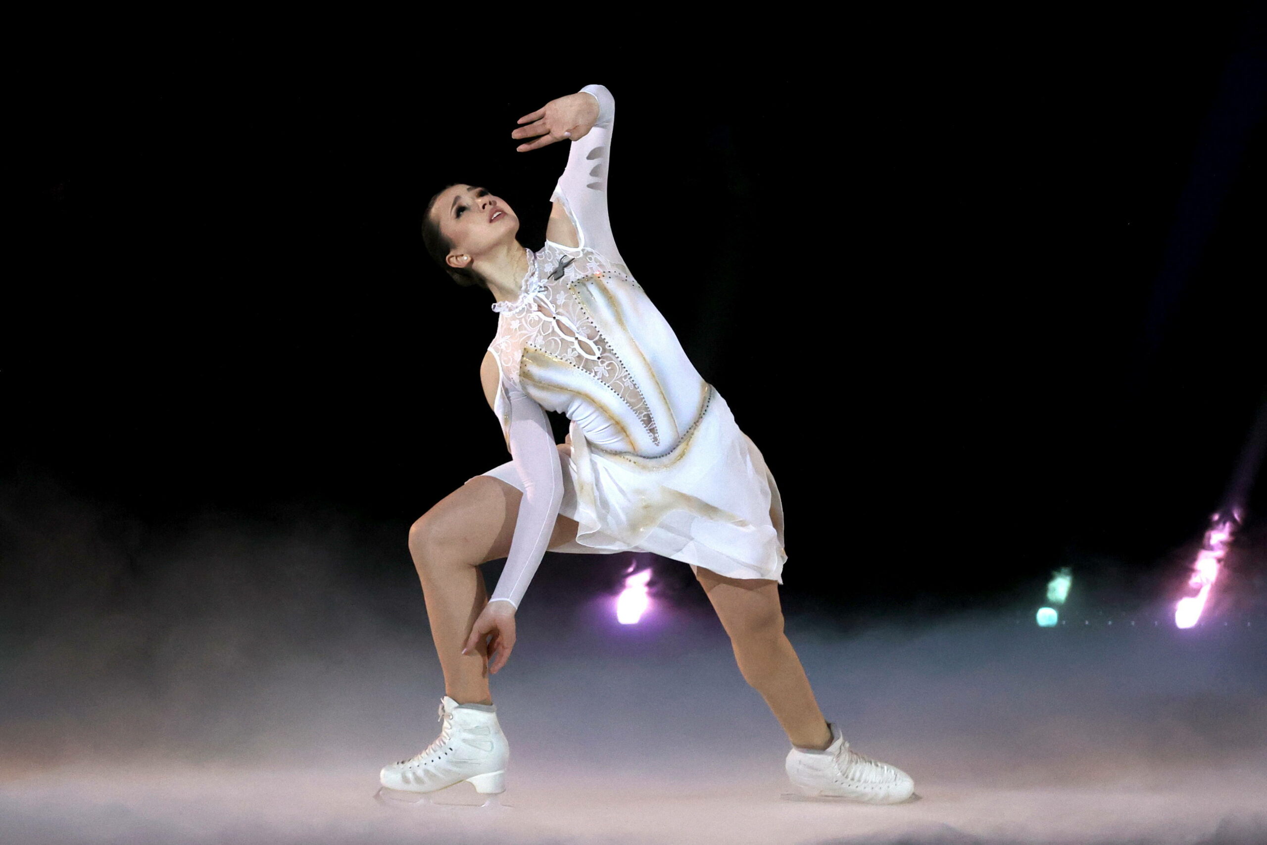 Kamila Valieva während ihrer Kür auf dem Eis
