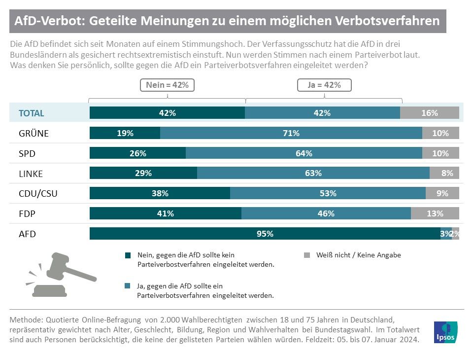 So unentschieden stehen die Deutschen zu einem AfD-Verbot.