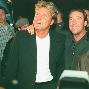 Dieter Bohlen (l-r), Party-König Michael Ammer und Thomas Anders im Traxx