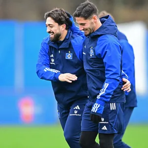 Ludovit Reis und Immanuel Pherai im Training