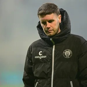 Fabian Hürzeler war nach dem Pokal-Aus gegen Düsseldorf enttäuscht.