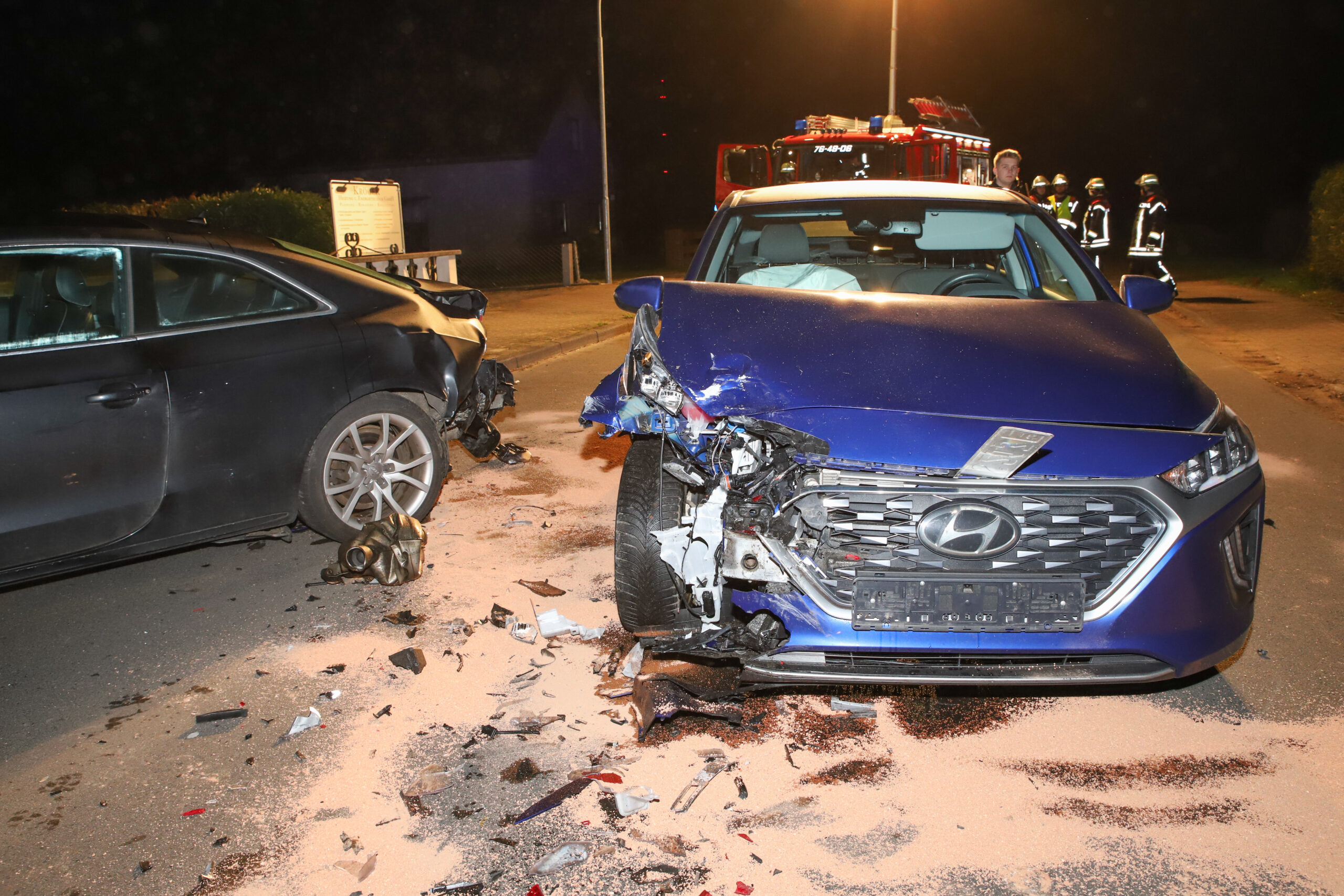 Die zwei am Unfall beteiligten Autos.