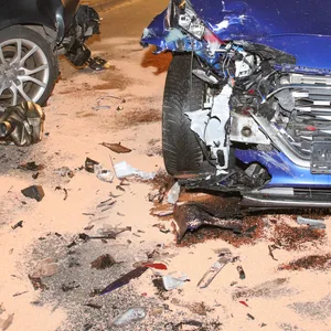 Die zwei am Unfall beteiligten Autos.
