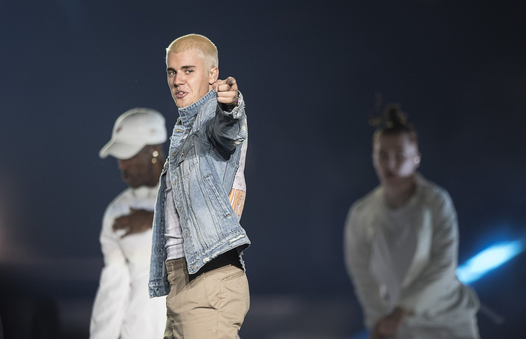 Der kanadische Popsänger Justin Bieber steht während seiner „Purpose World Tour“ auf der Bühne.