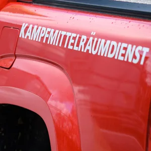 Ein Fahrzeug des Hamburger Kampfmittelräumdienstes.